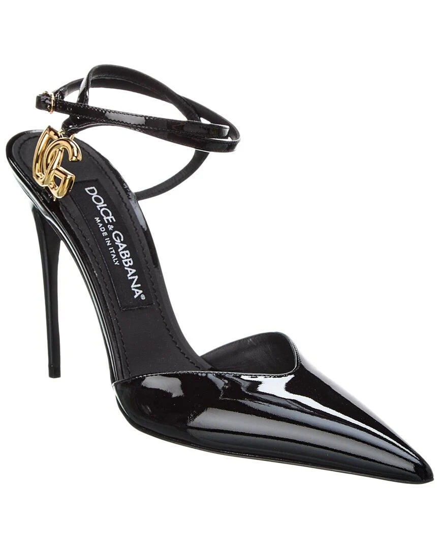 Dolce & Gabbana DG Logo 105 Patent Slingback Pump