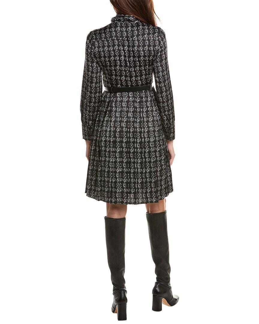 Gracia Chain Print Belted Shirtdress