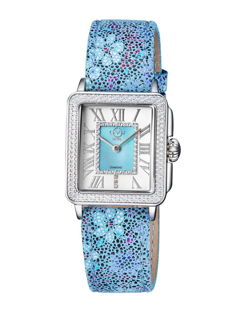 GV2 Women's Padova Floral Diamond Watch