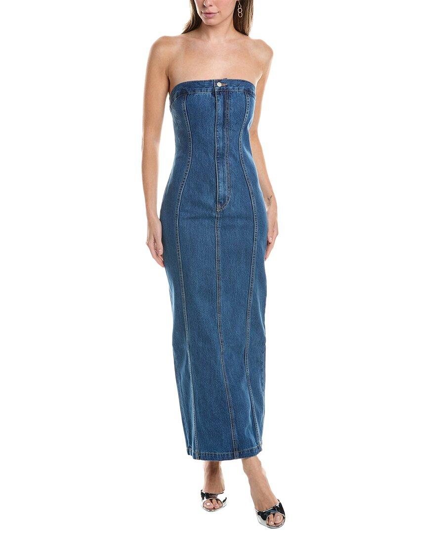 Ronny Kobo Leopol Denim Midi Dress