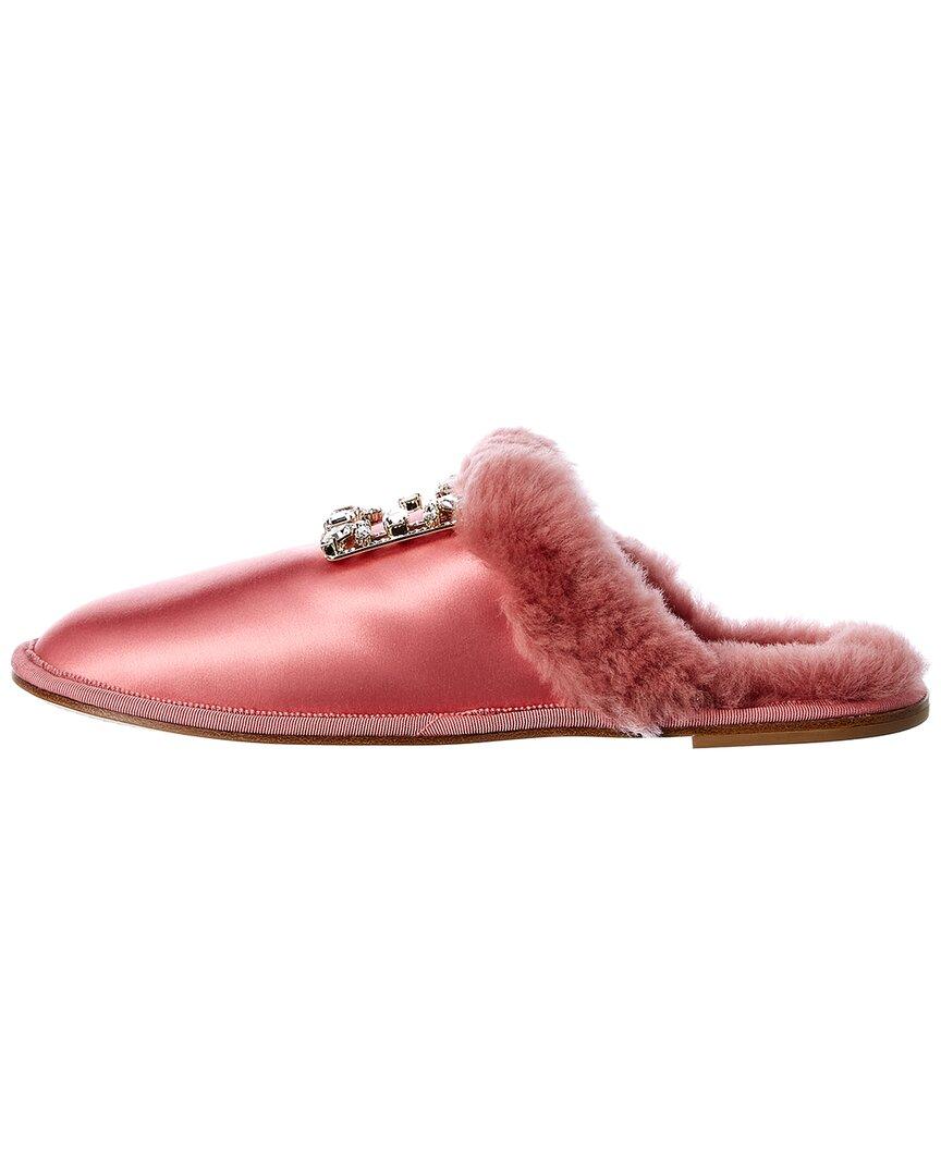 Roger Vivier Hotel Vivier Broche Satin Mule