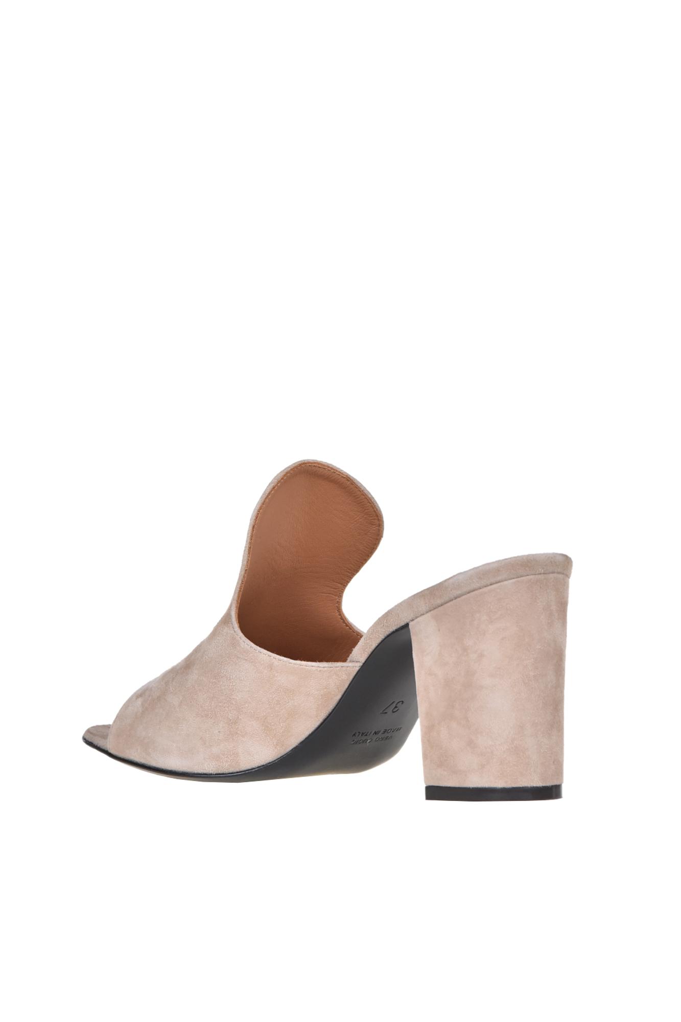 Suede mules