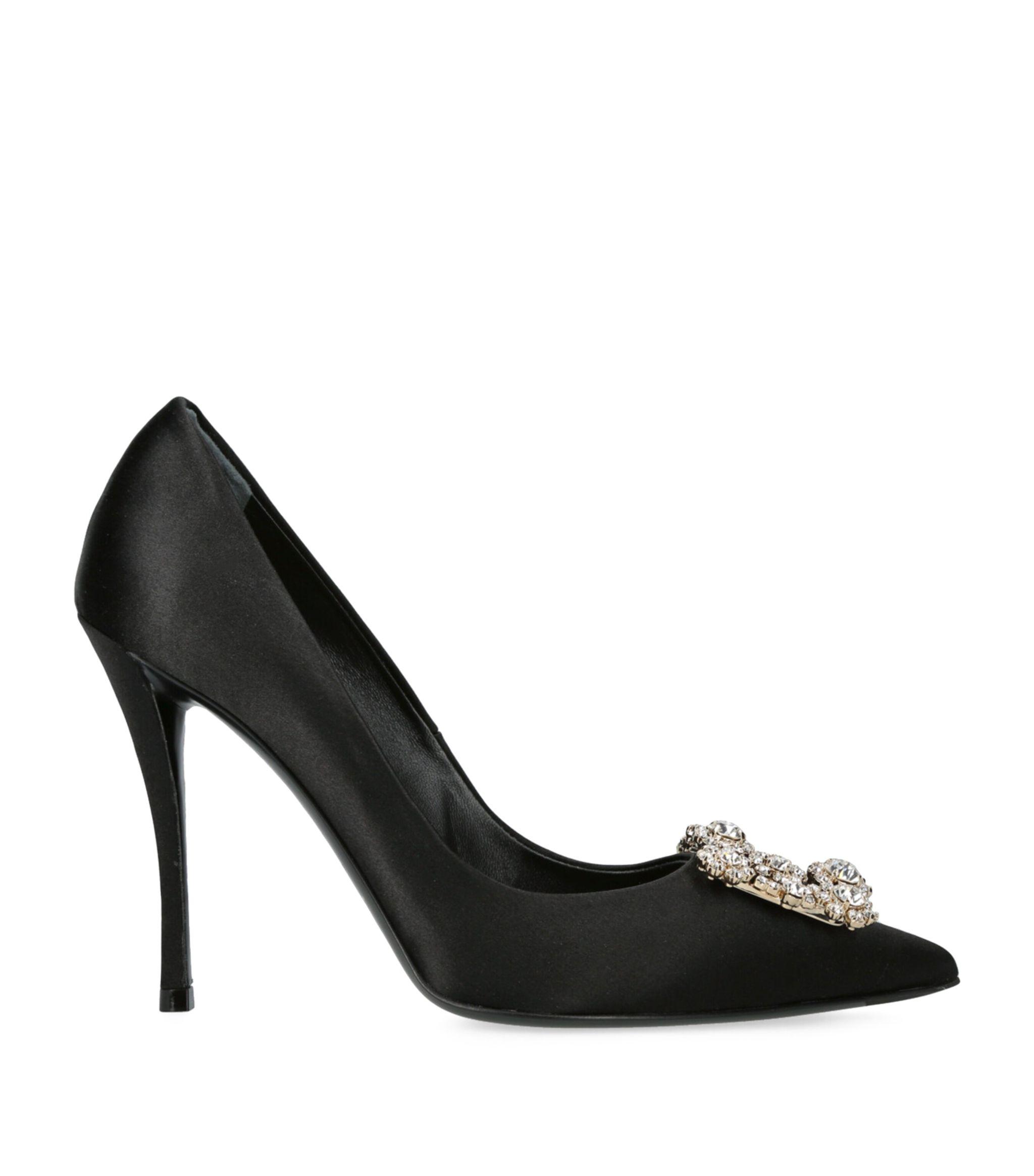 Satin Flower Strass Pumps 100