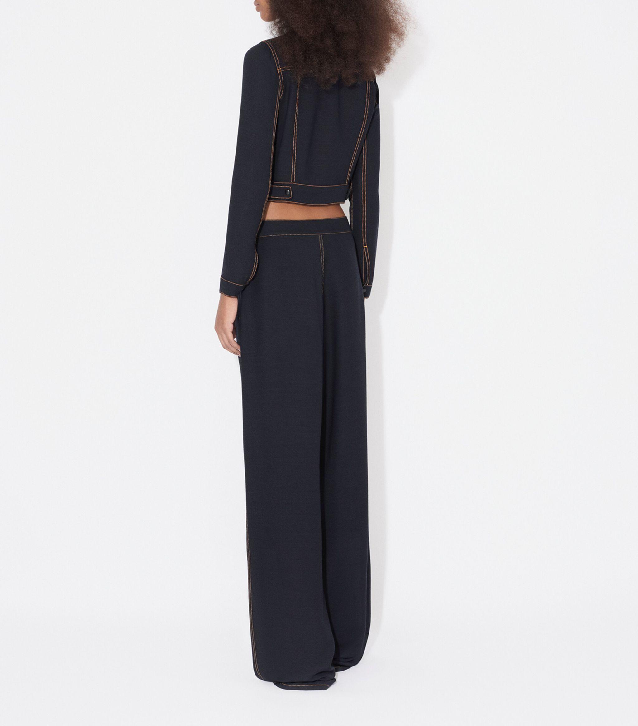 Wool-Blend Wide-Leg Trousers 