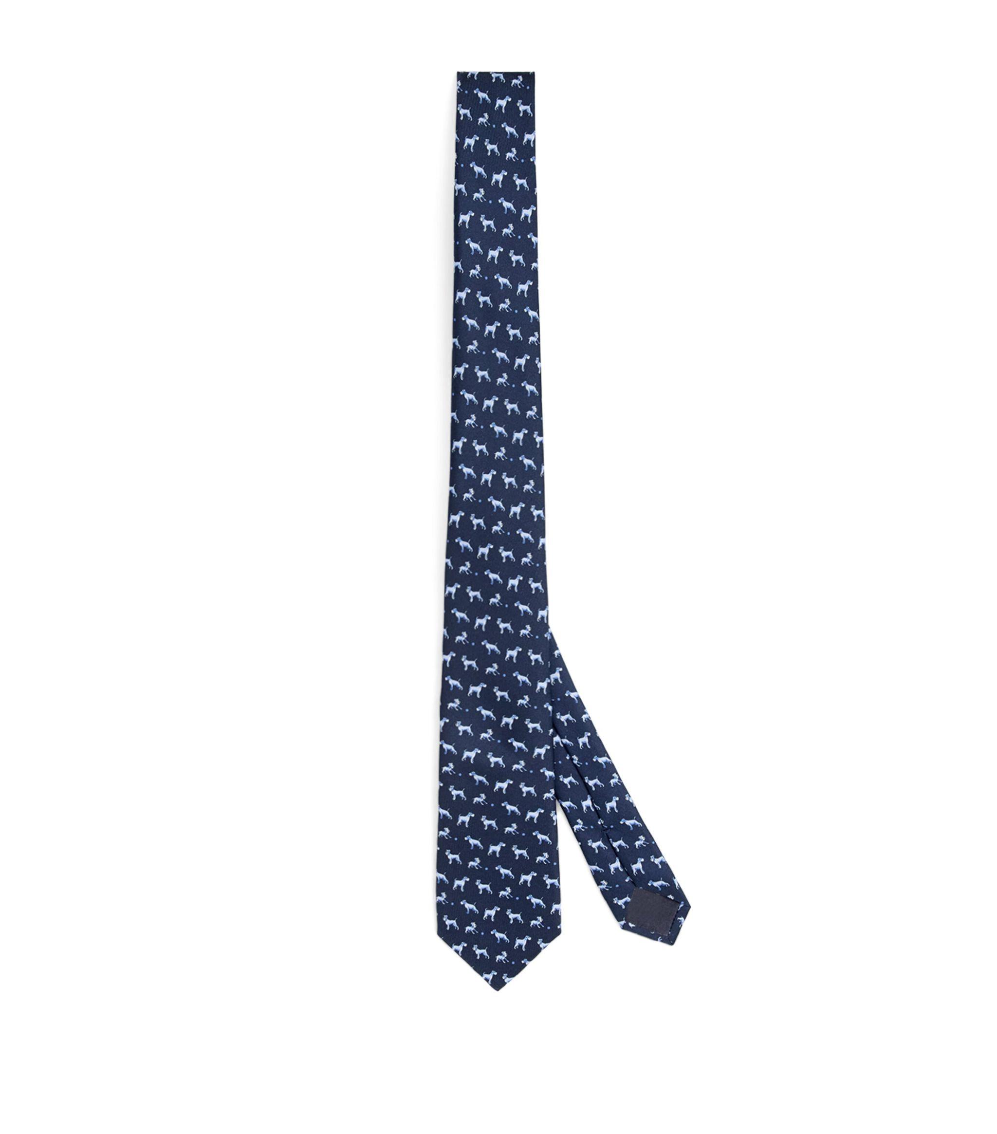 Silk Dog Print Tie