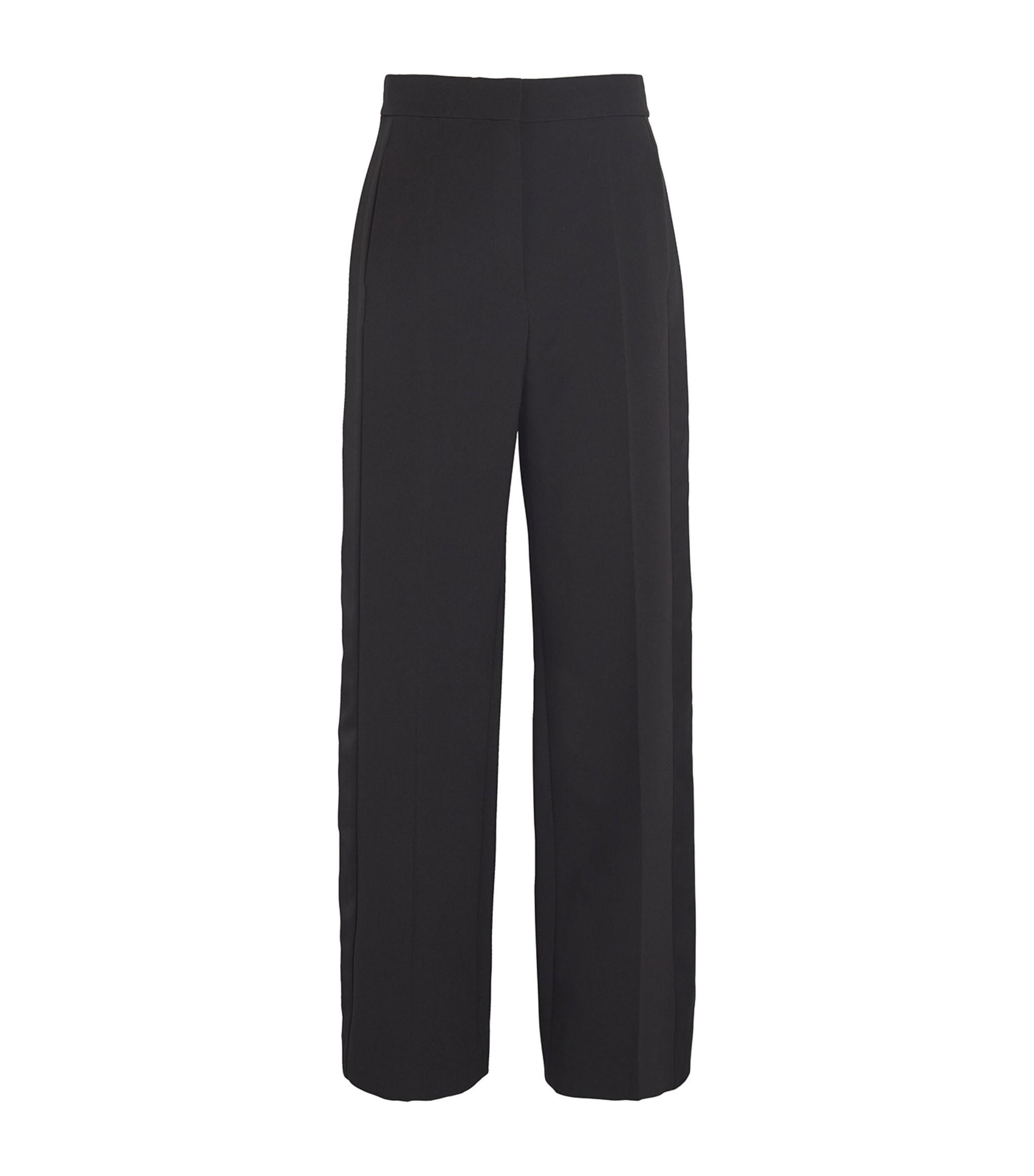 Wool Wide-Leg Tailored Trousers