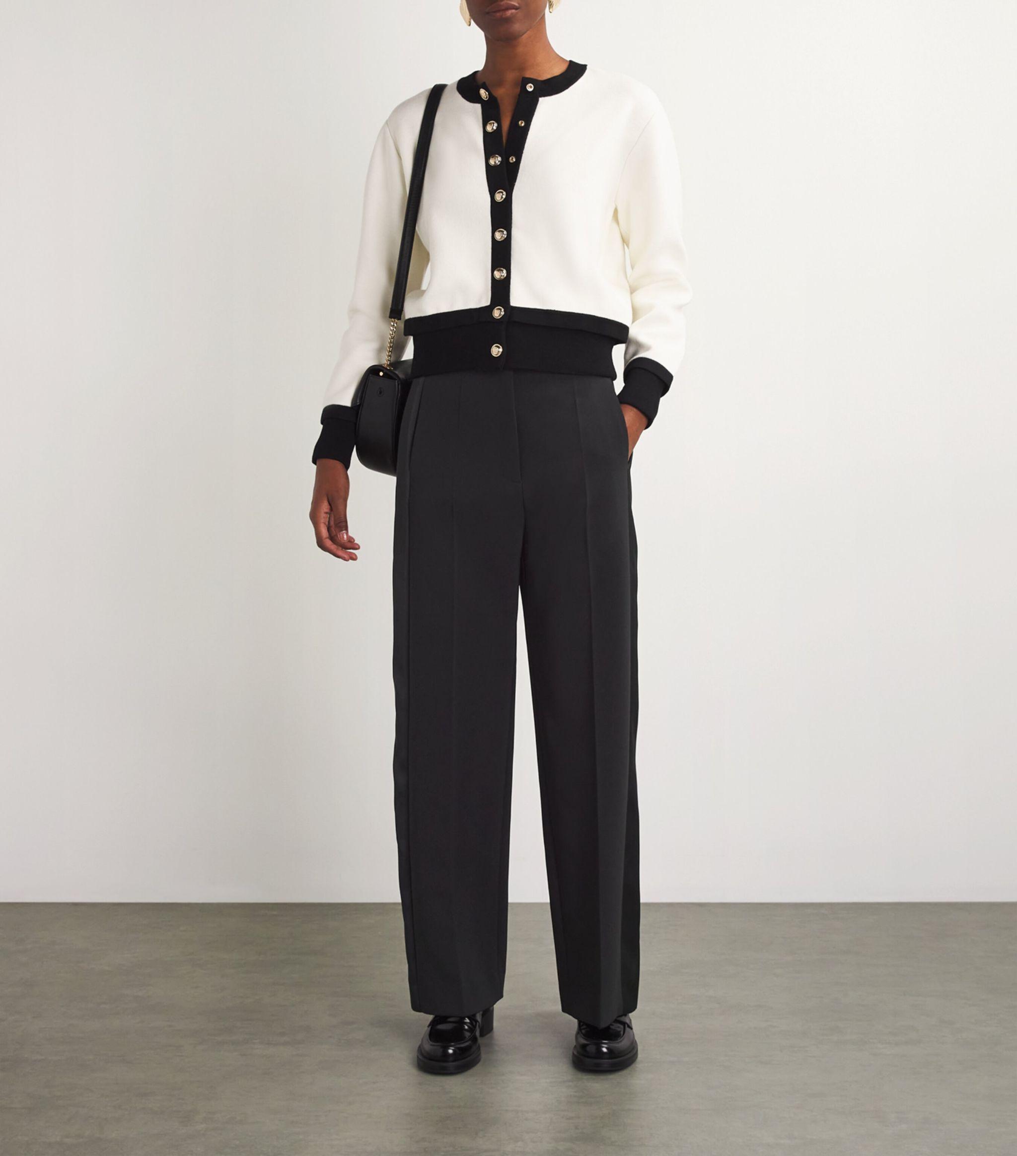 Wool Wide-Leg Tailored Trousers