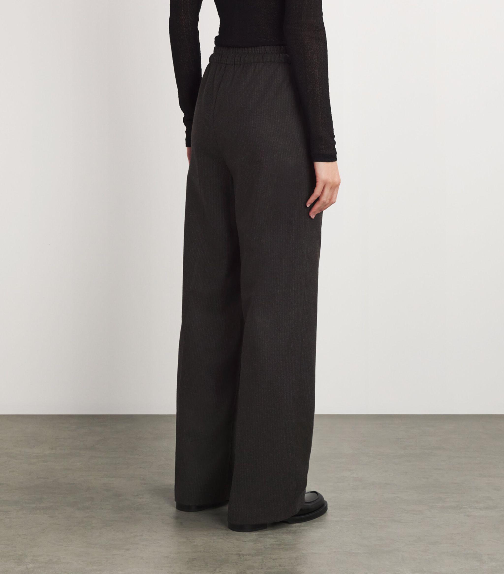 Wool-Blend Wide-Leg Trousers