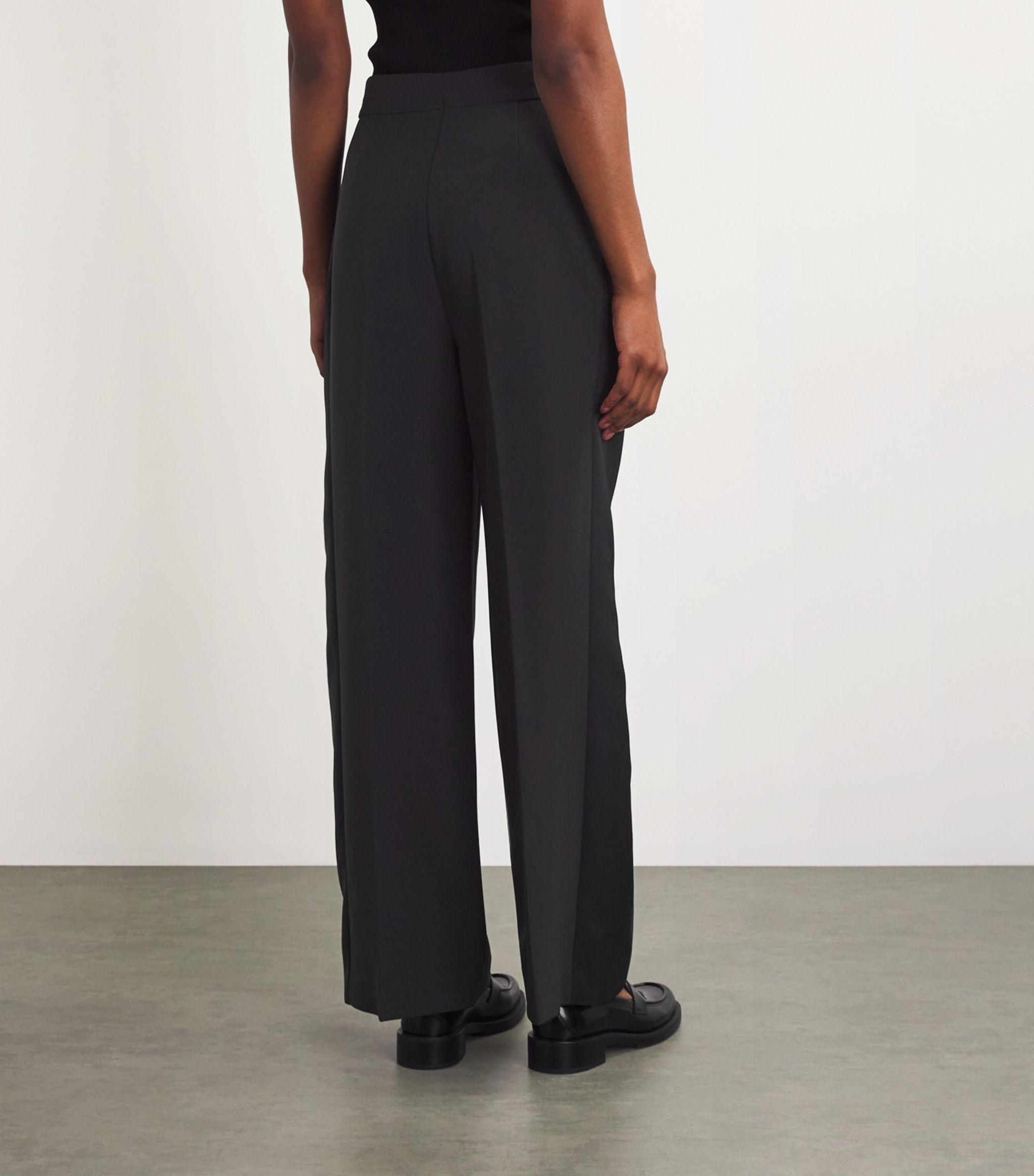 Wool Wide-Leg Tailored Trousers