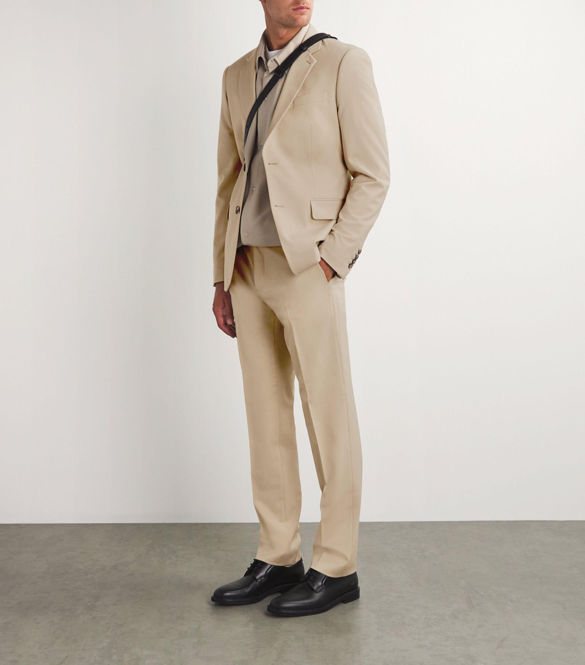 Virgin Wool-Blend Suit Trousers