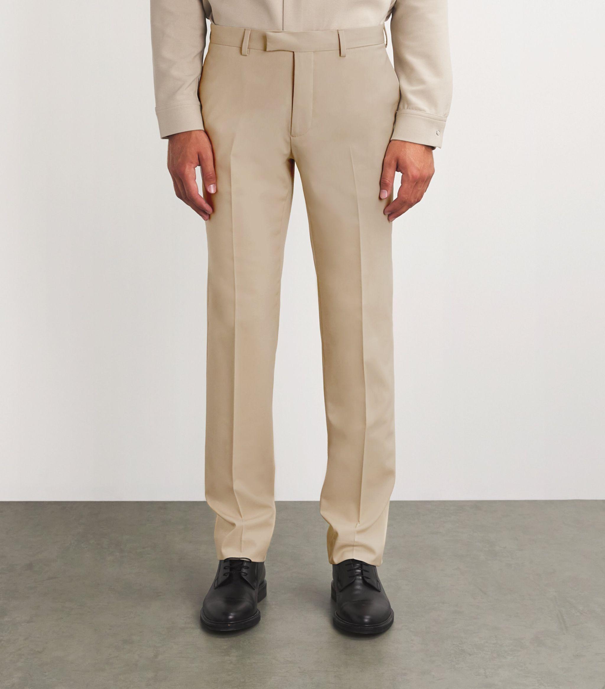 Virgin Wool-Blend Suit Trousers