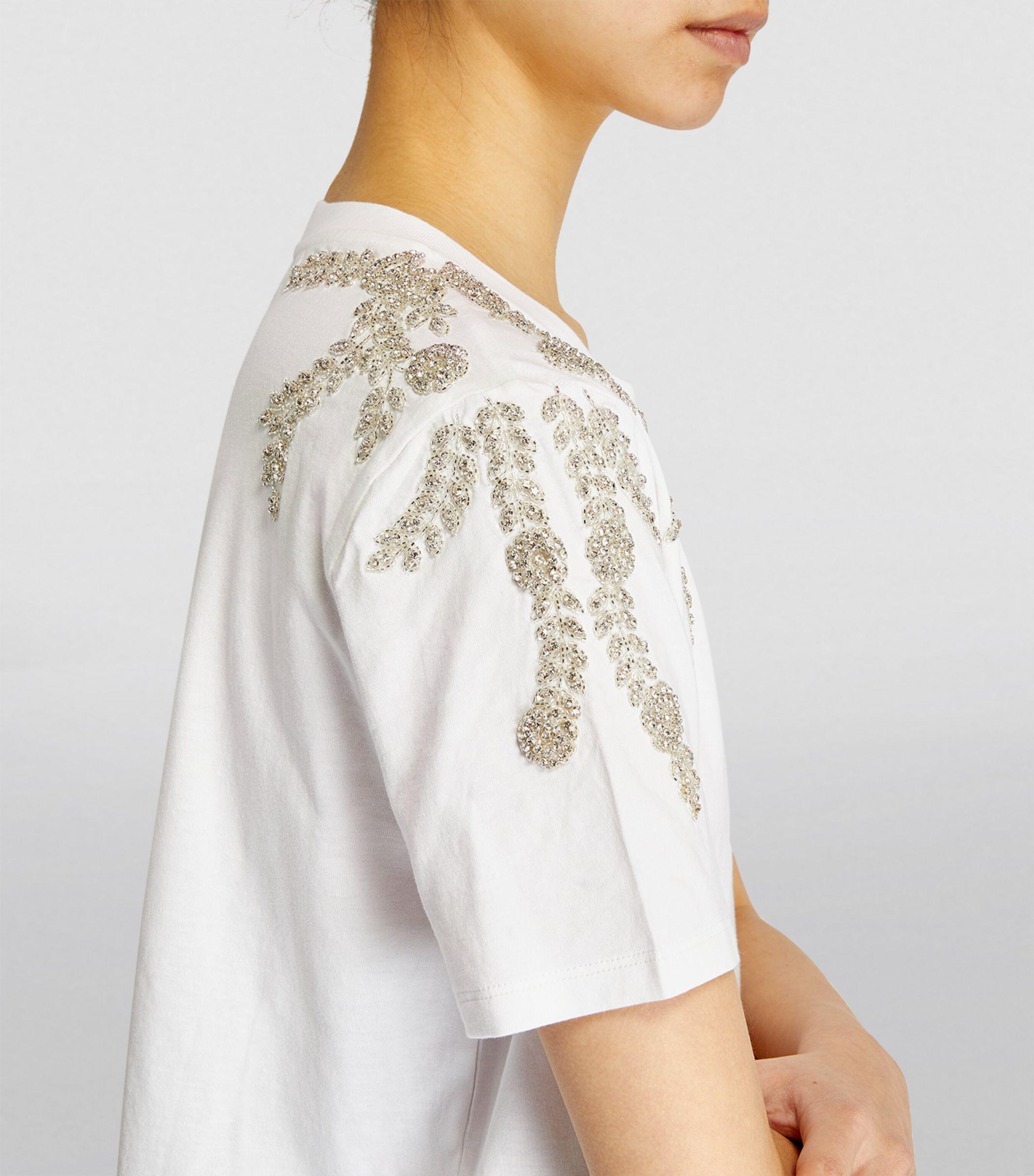 Cotton Beaded T-Shirt