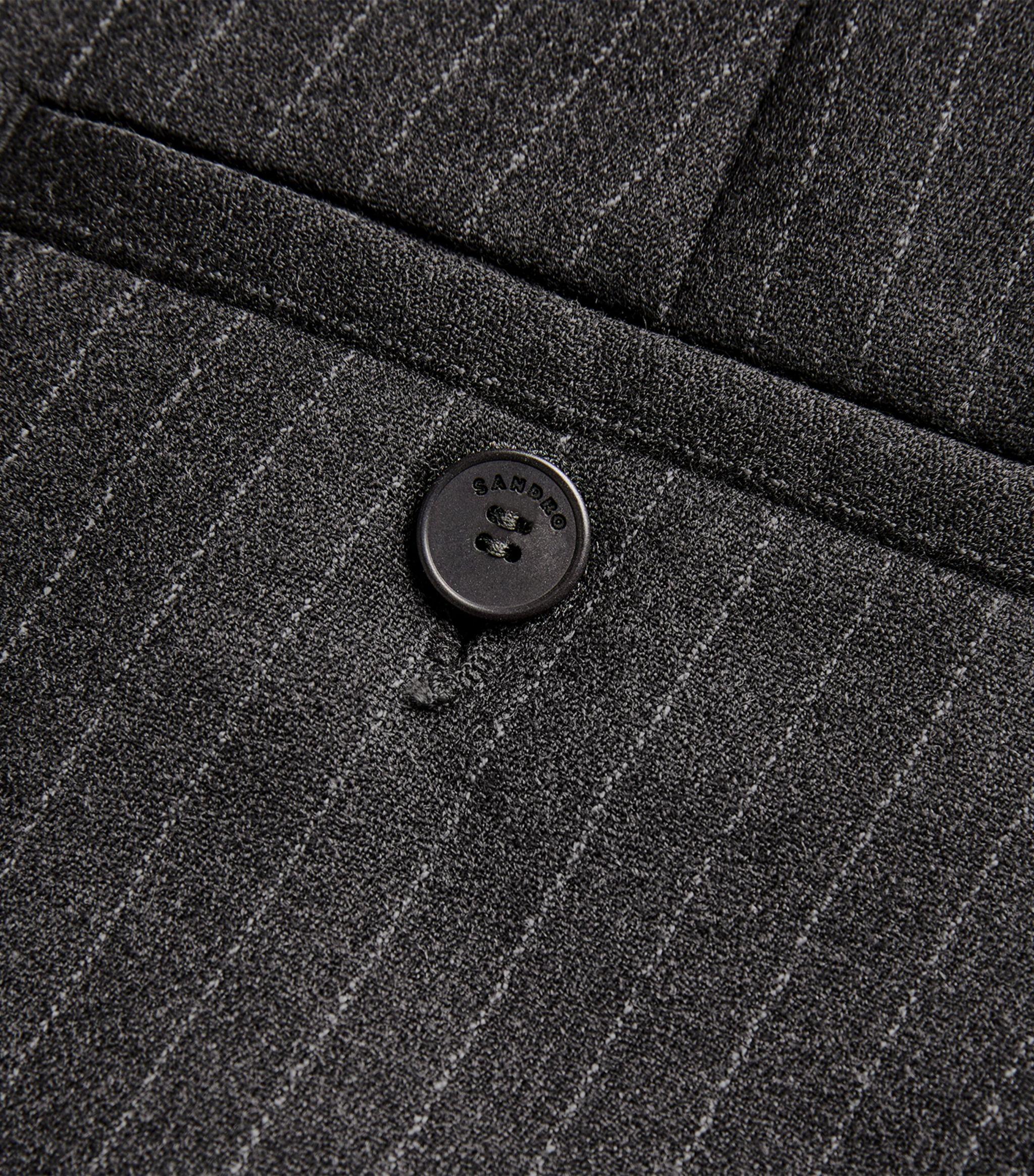 Wool Pinstripe Tailored Trousers