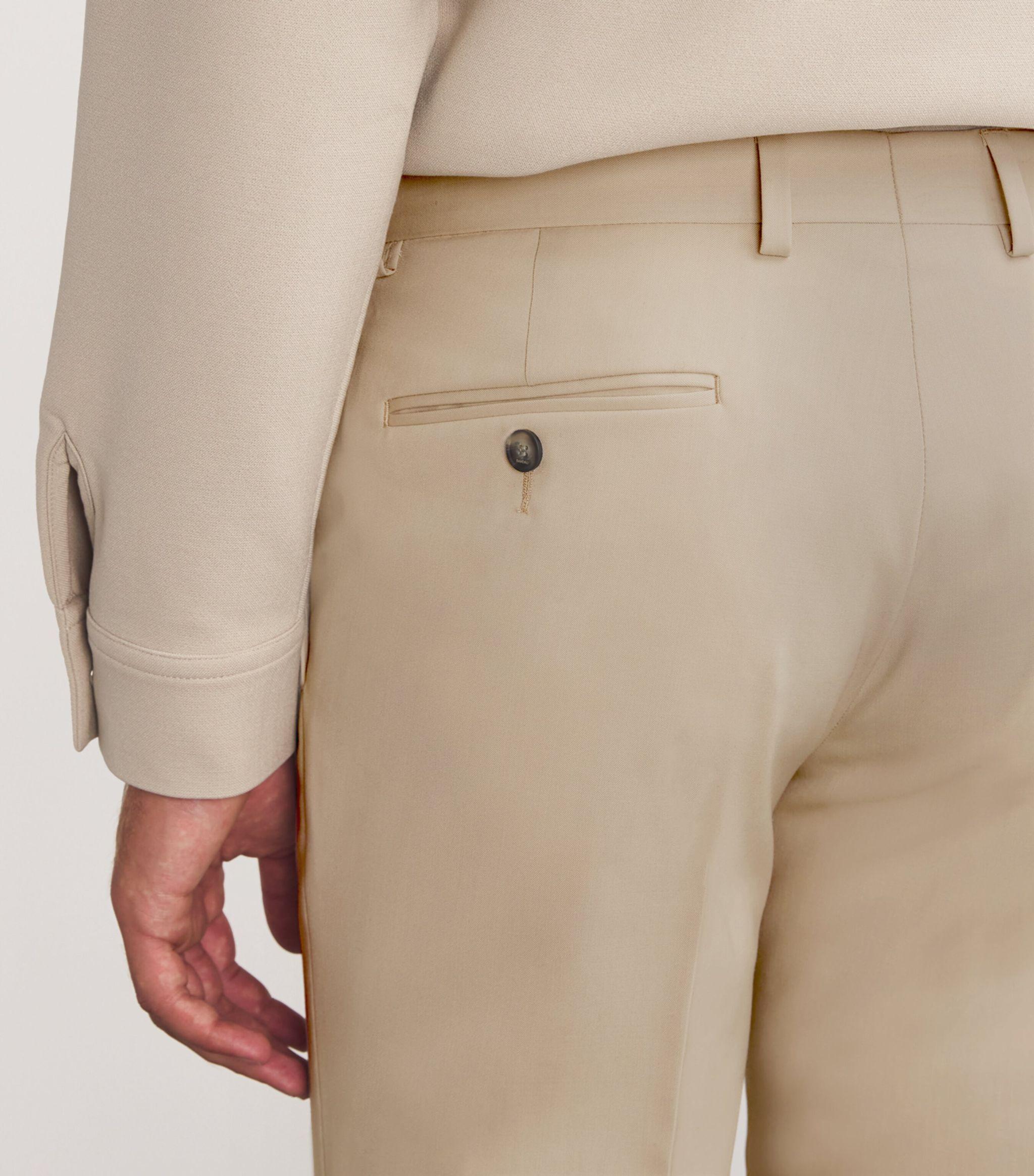 Virgin Wool-Blend Suit Trousers