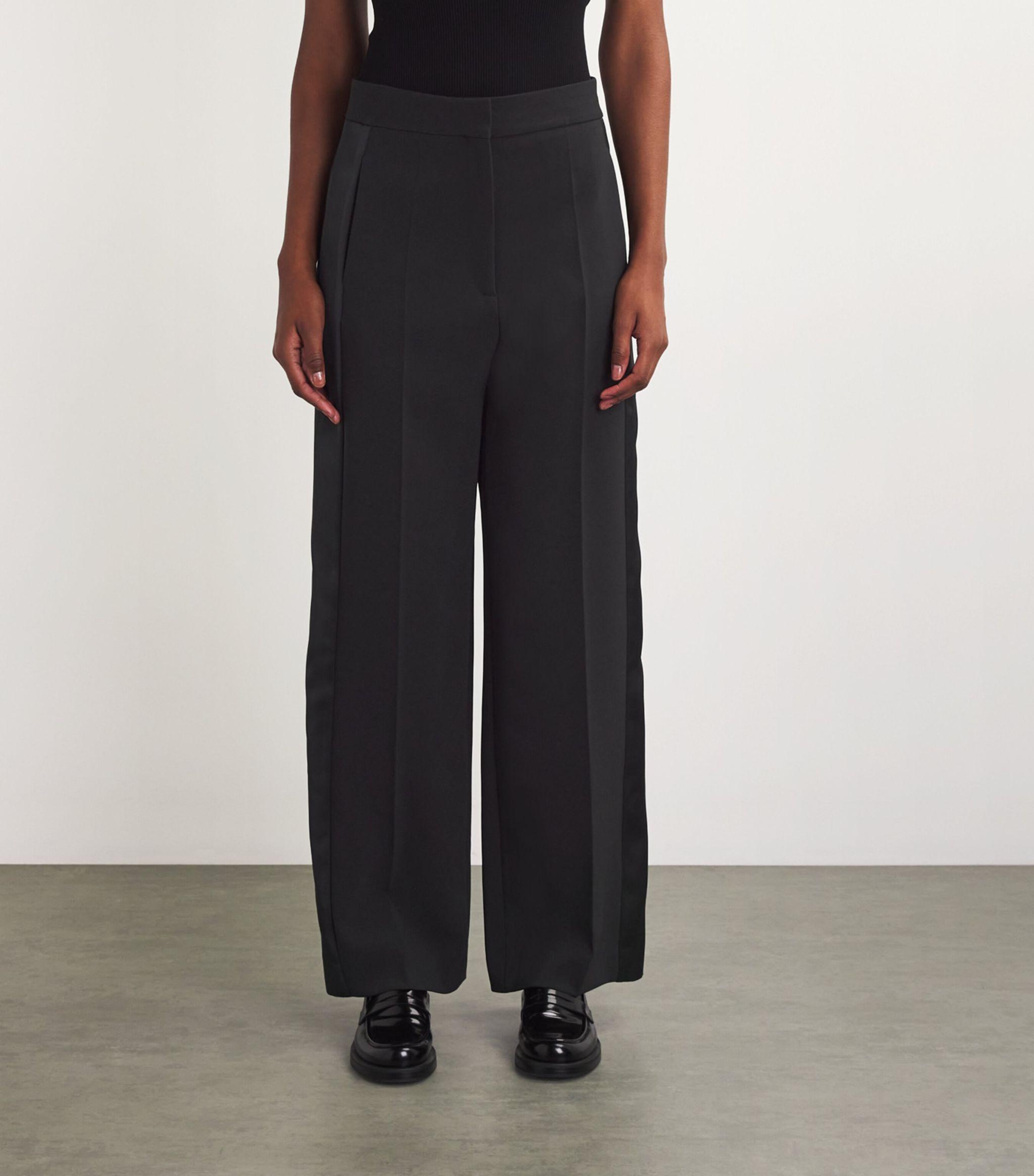 Wool Wide-Leg Tailored Trousers