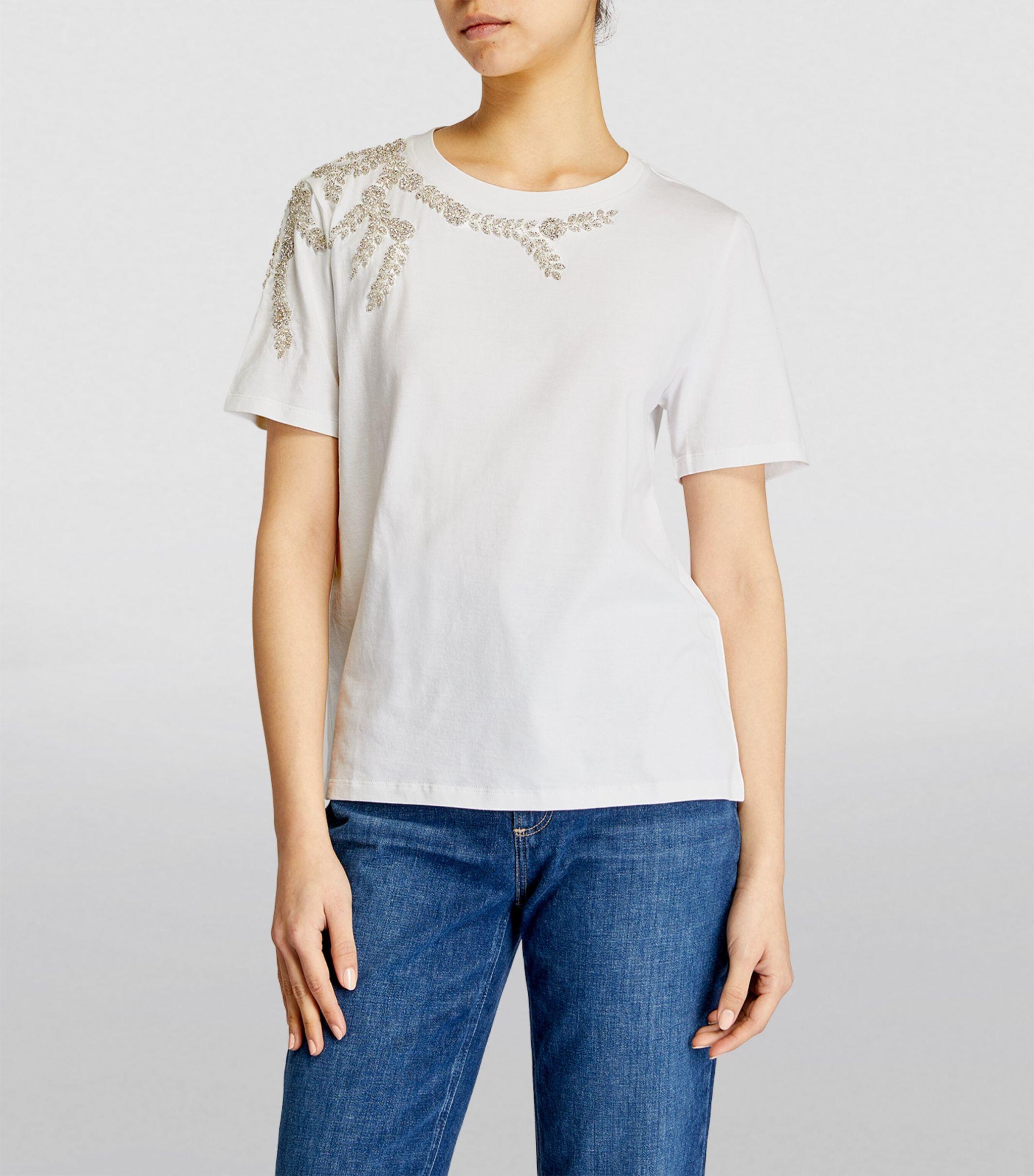 Cotton Beaded T-Shirt