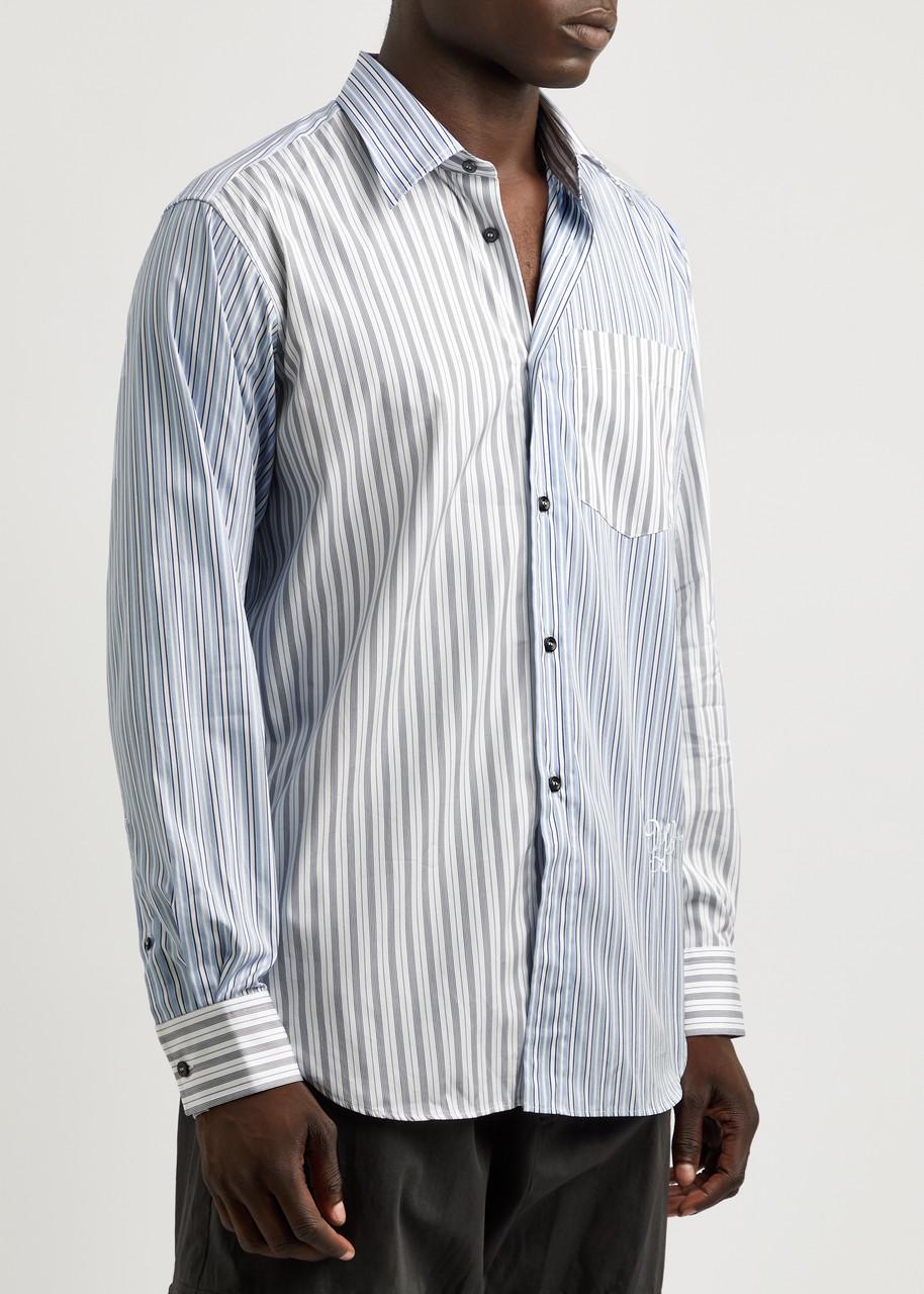 Majesty striped cotton-poplin shirt 