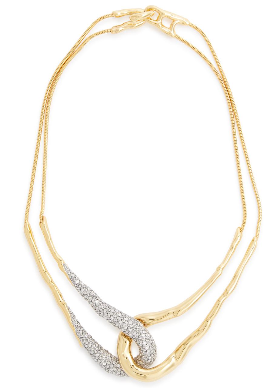 Solanales 14kt gold-plated necklace 