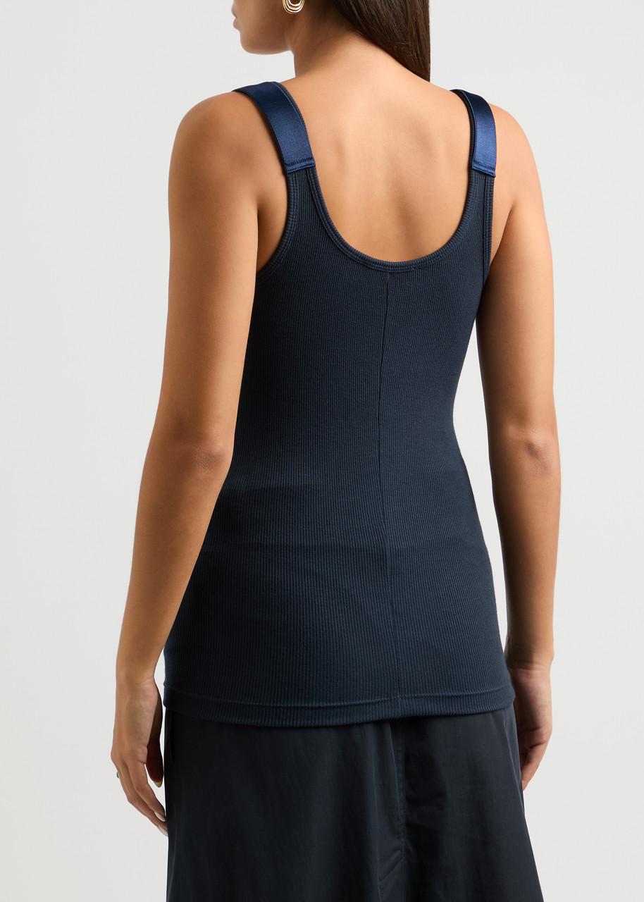 Ribbed stretch-jersey tank 