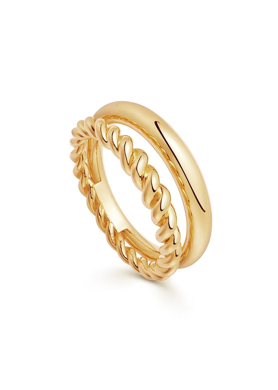 Radial 18kt gold vermeil ring	