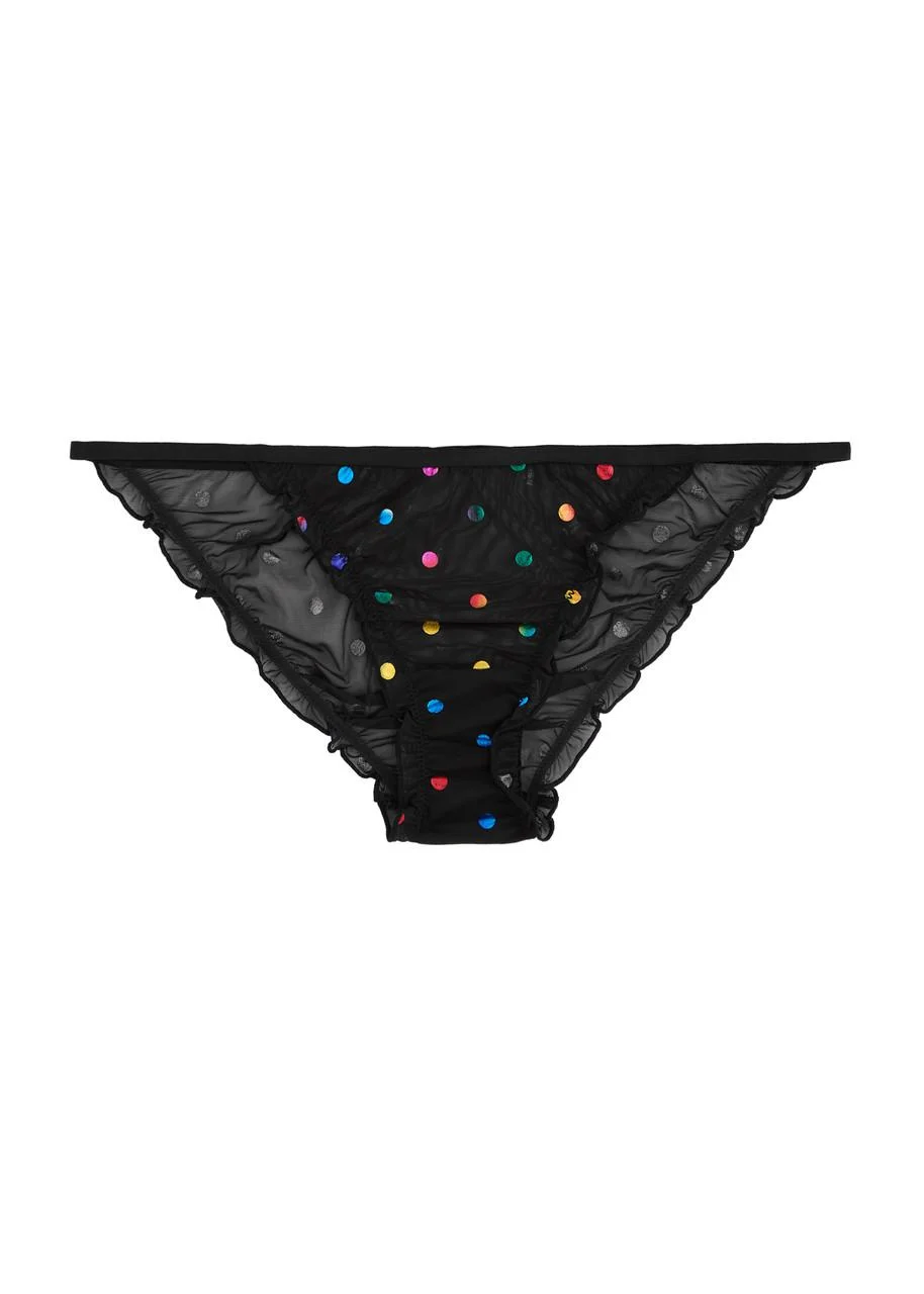 Isabel polka dot mesh briefs