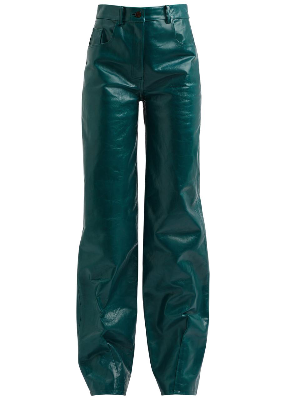 Vante straight-leg leather trousers