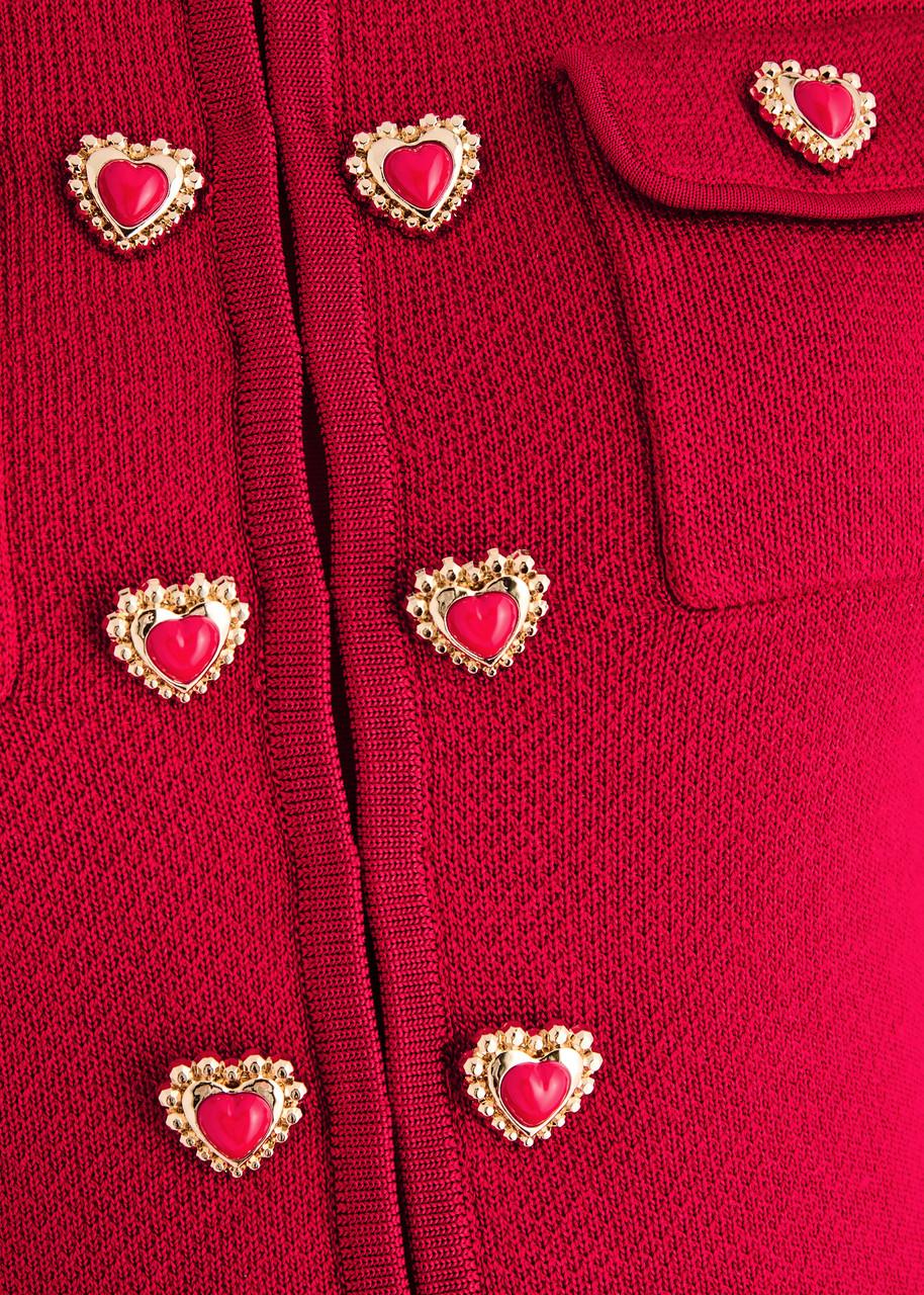 Heart-button knitted cardigan 