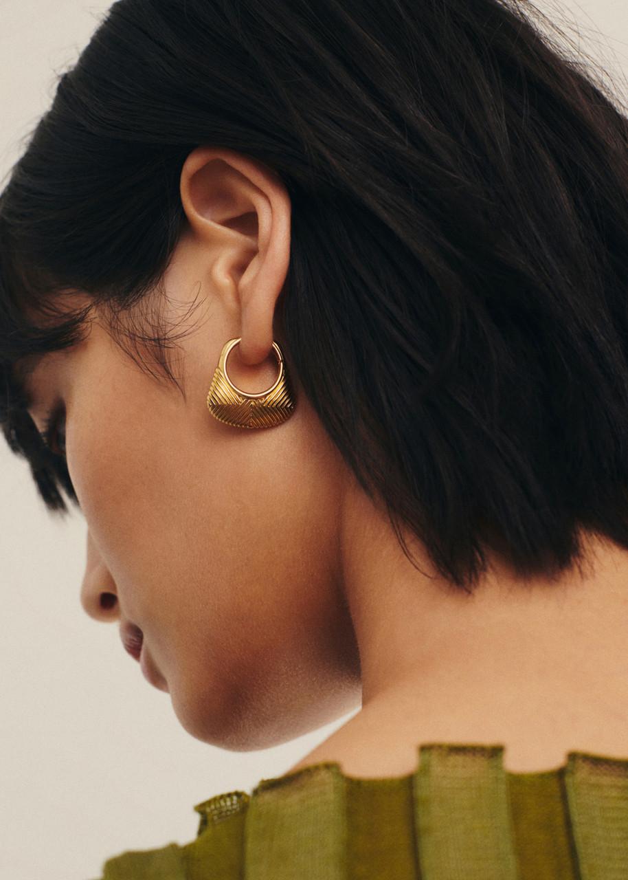 Hera Ridge 18kt gold-plated hoop earrings 