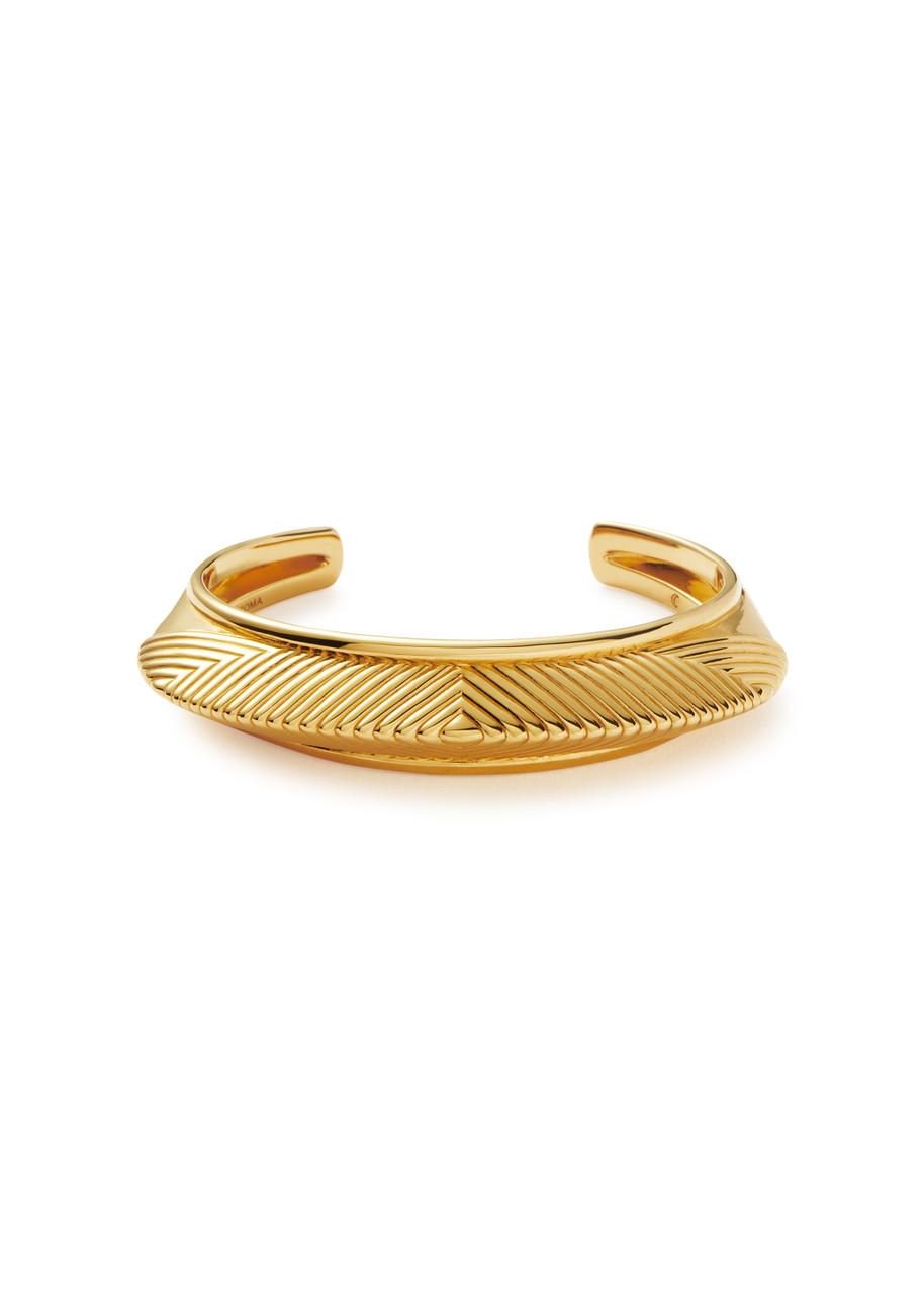 Hera Dome 18kt gold-plated cuff 