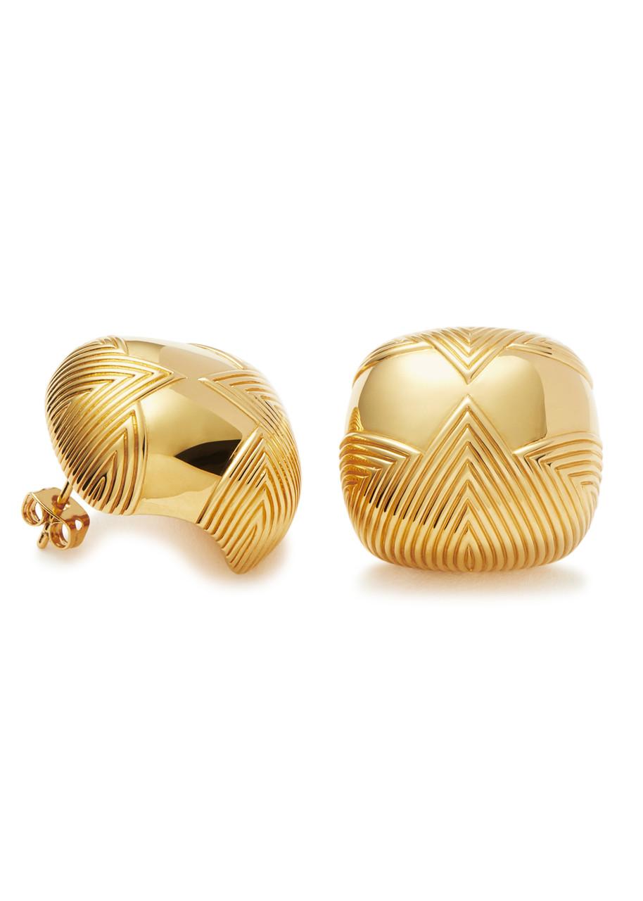 Hera Dome 18kt gold-plated stud earrings 