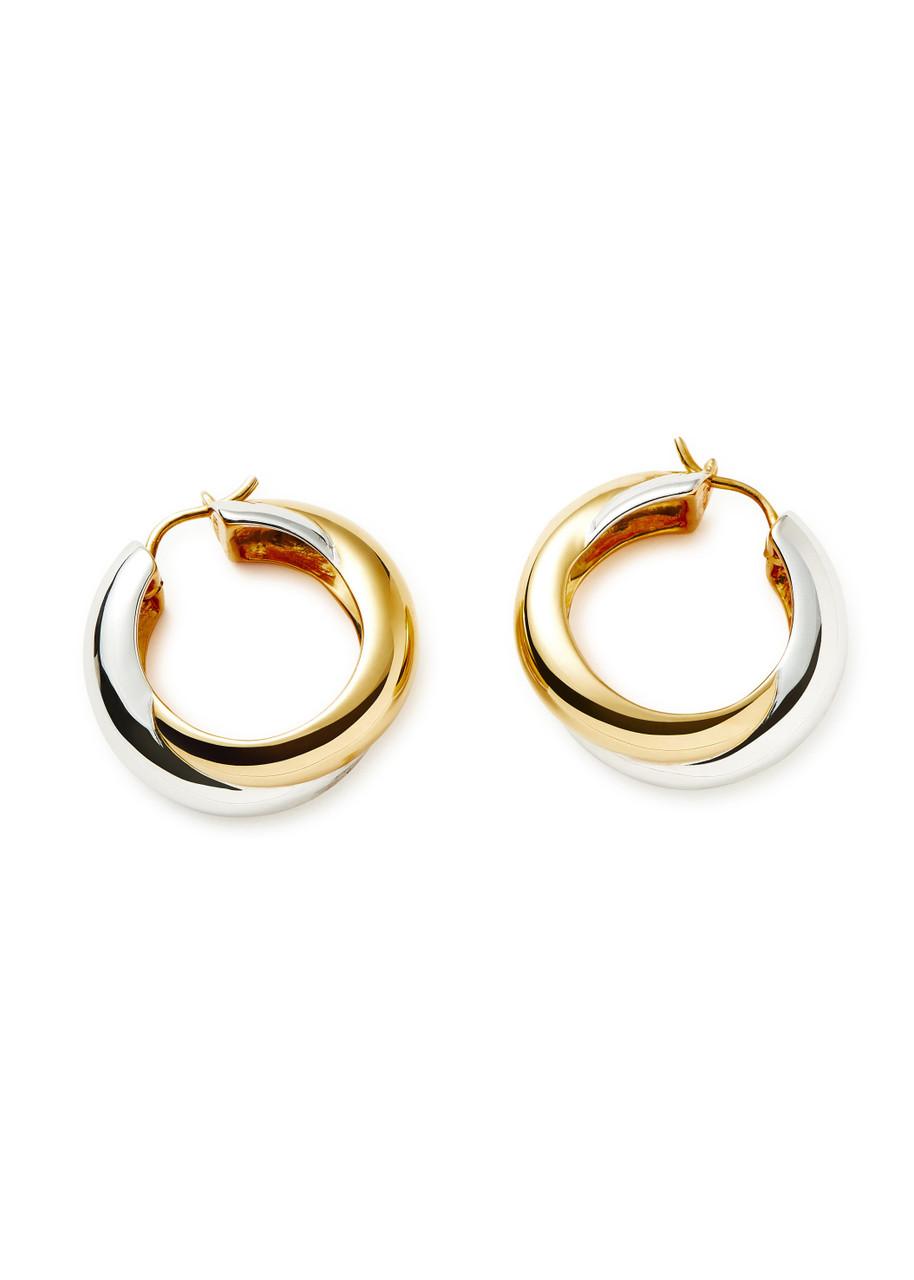 X Lucy Williams Entwine two-tone hoop earrings 