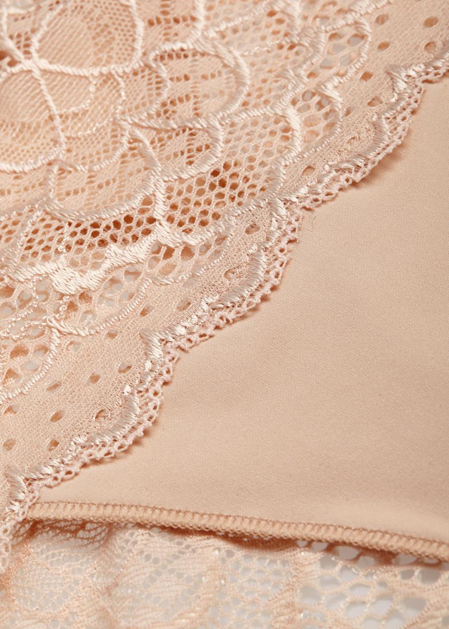 Caresse blush lace briefs