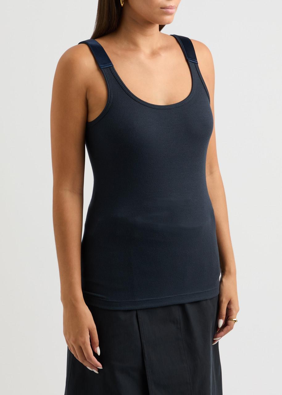 Ribbed stretch-jersey tank 