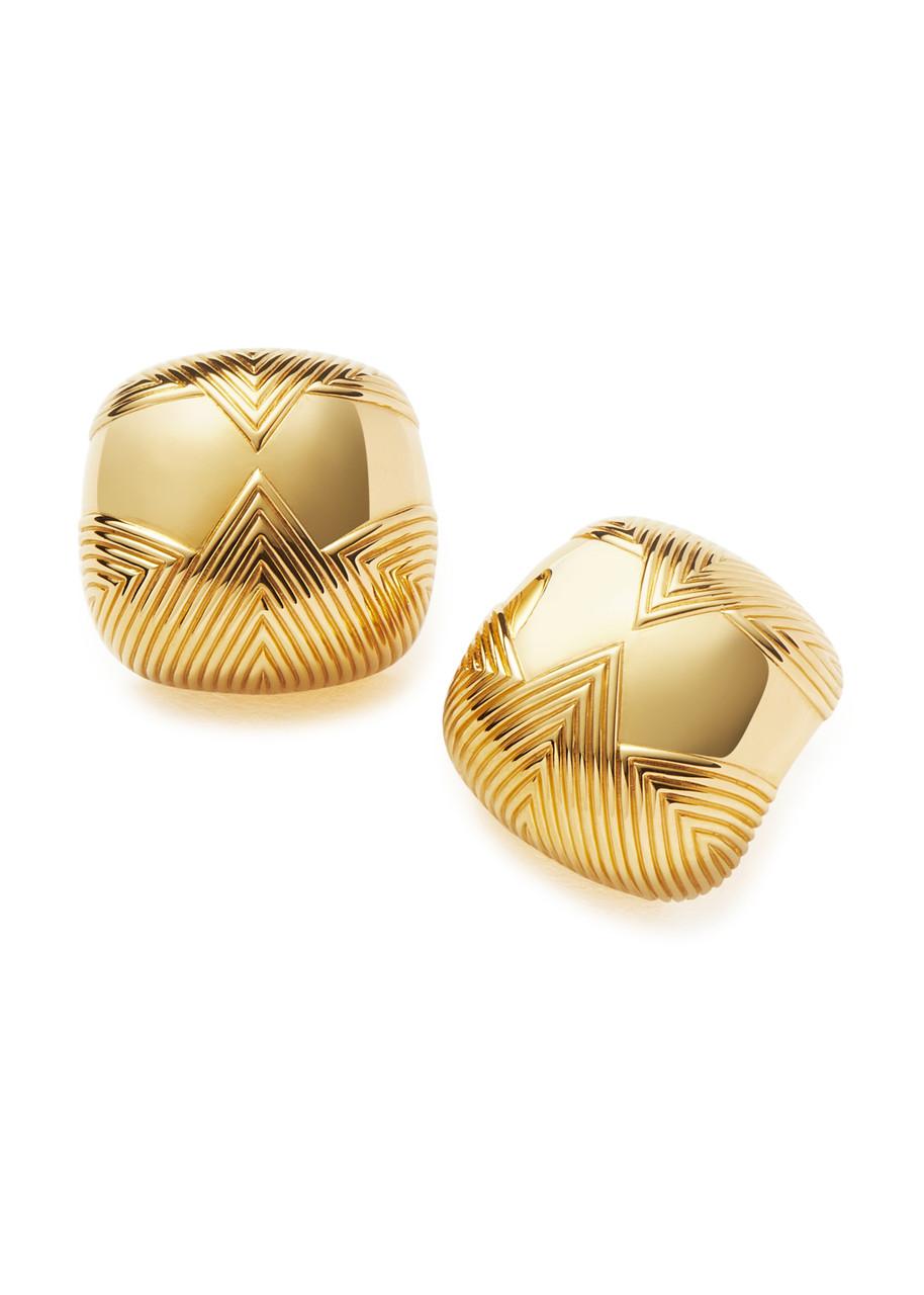 Hera Dome 18kt gold-plated stud earrings 