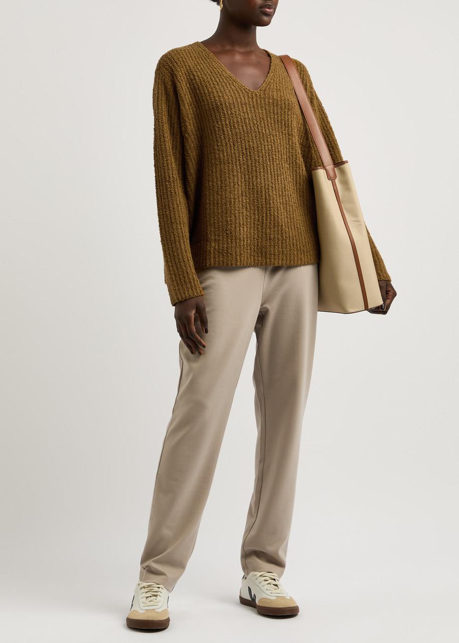 Ribbed cotton-blend jumper