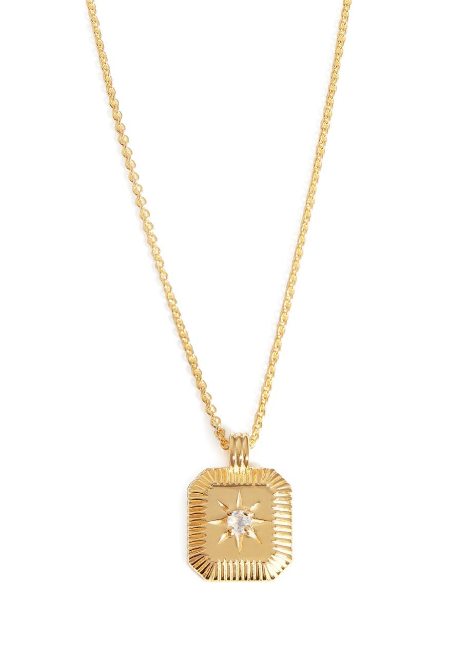 June Birthstone 18kt gold-plated necklace