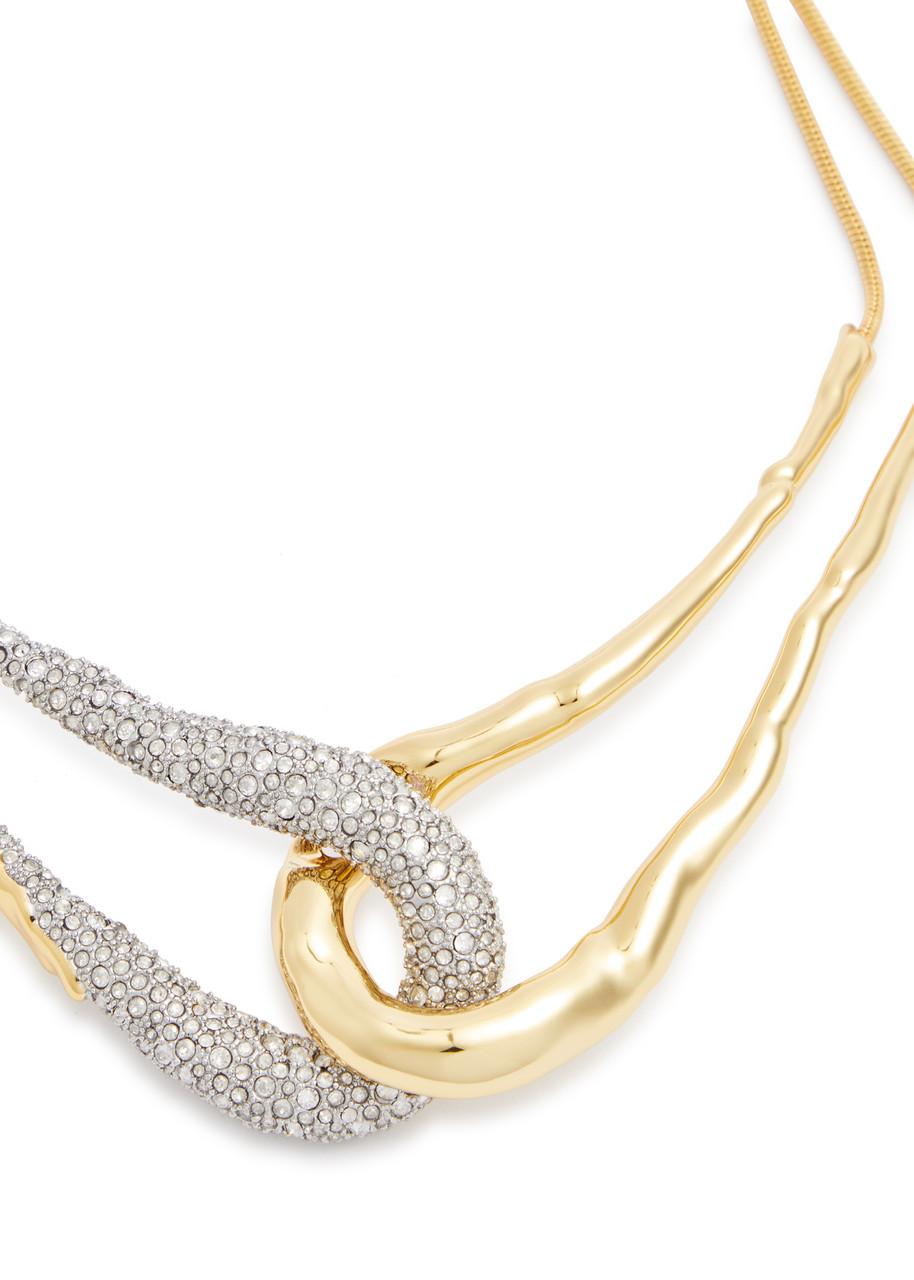 Solanales 14kt gold-plated necklace 