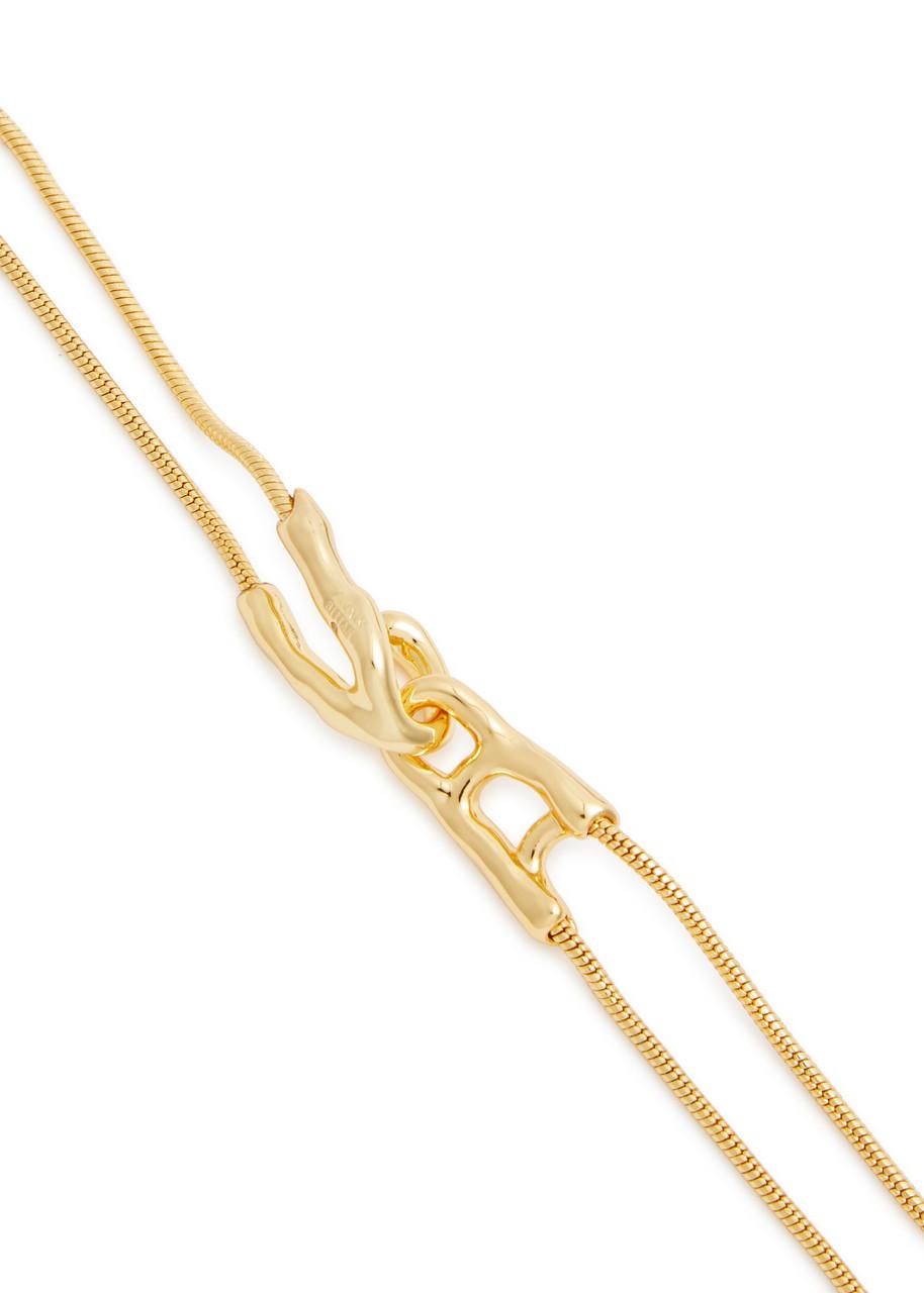 Solanales 14kt gold-plated necklace 