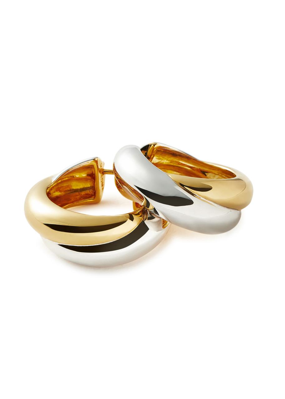 X Lucy Williams Entwine two-tone hoop earrings 