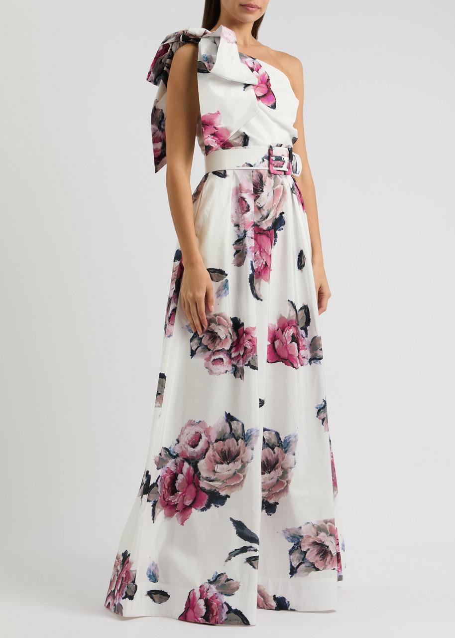 Aveline floral-print taffeta gown 