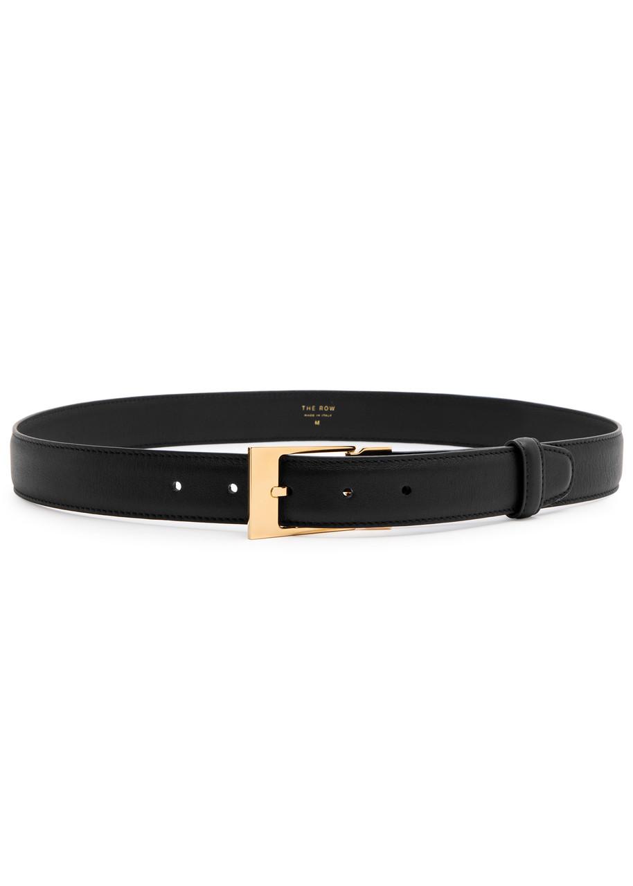 Jewel grained leather belt 