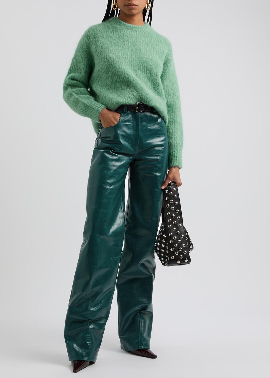 Vante straight-leg leather trousers