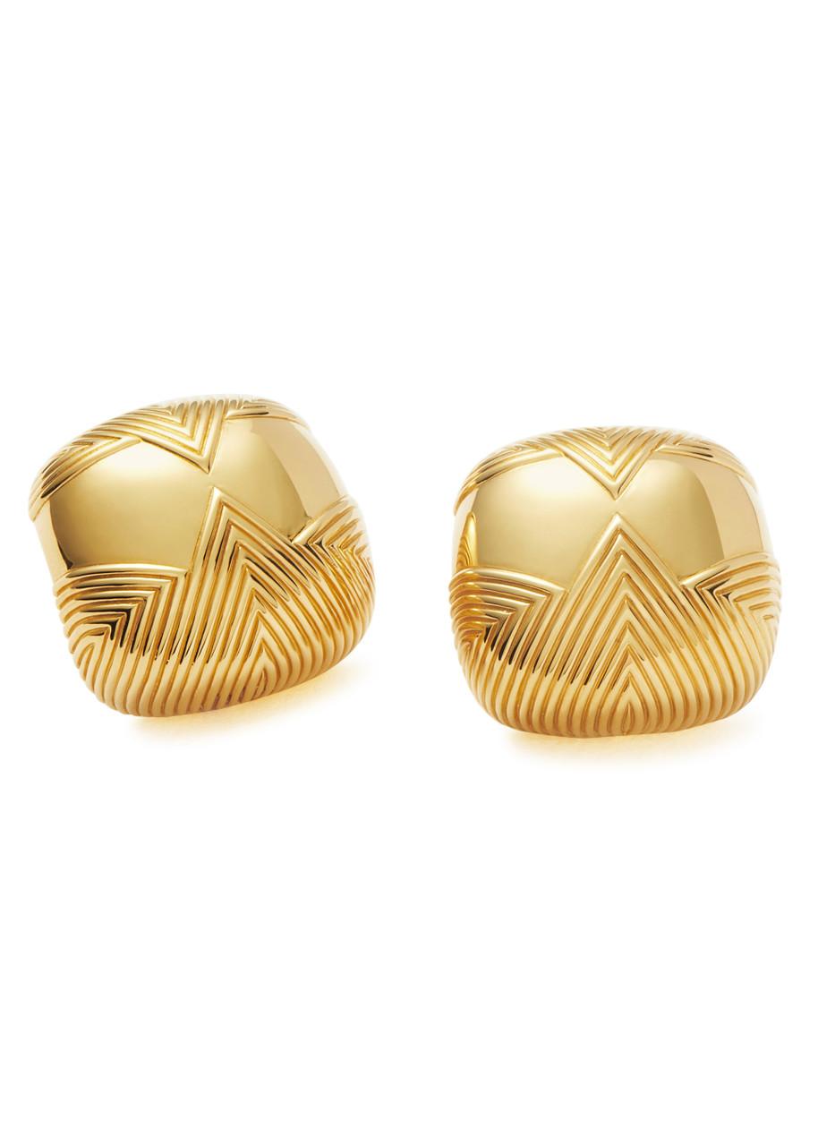 Hera Dome 18kt gold-plated stud earrings 