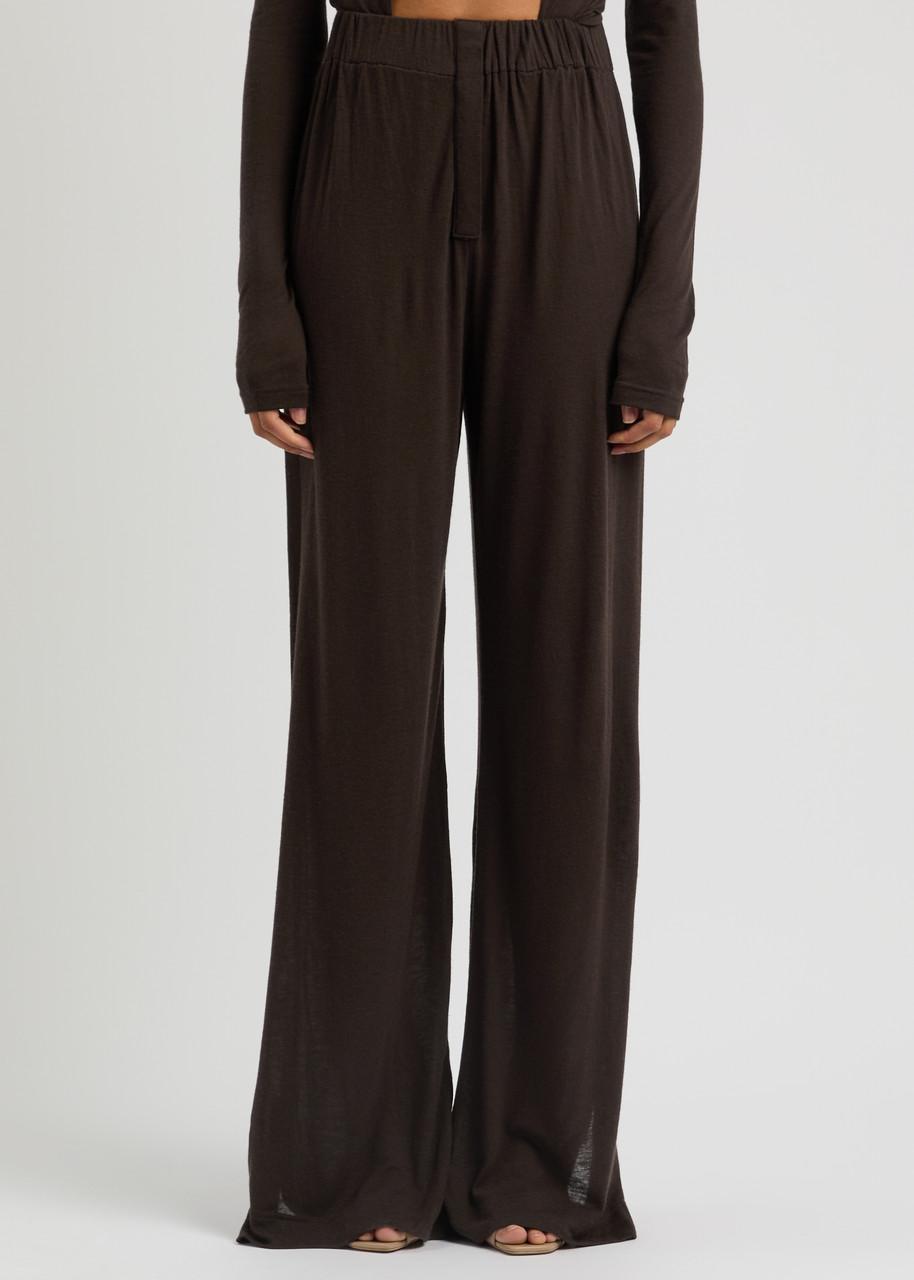 Virage wide-leg jersey trousers