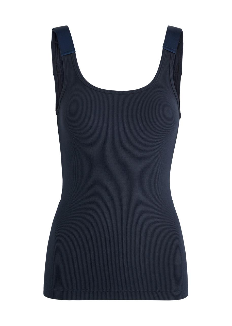 Ribbed stretch-jersey tank 