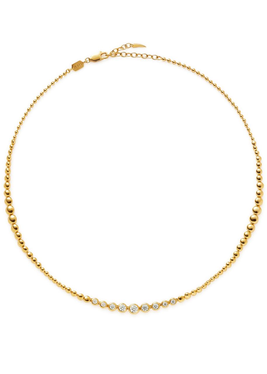 Articulated 18kt gold vermeil choker 