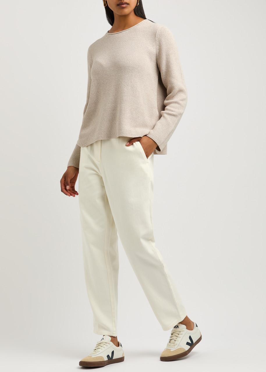 Ribbed cotton jumper