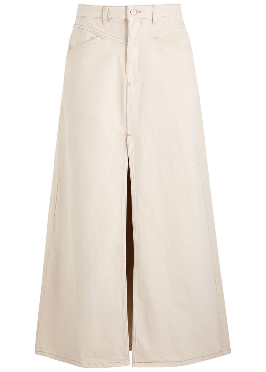 Come As You Are denim maxi skirt