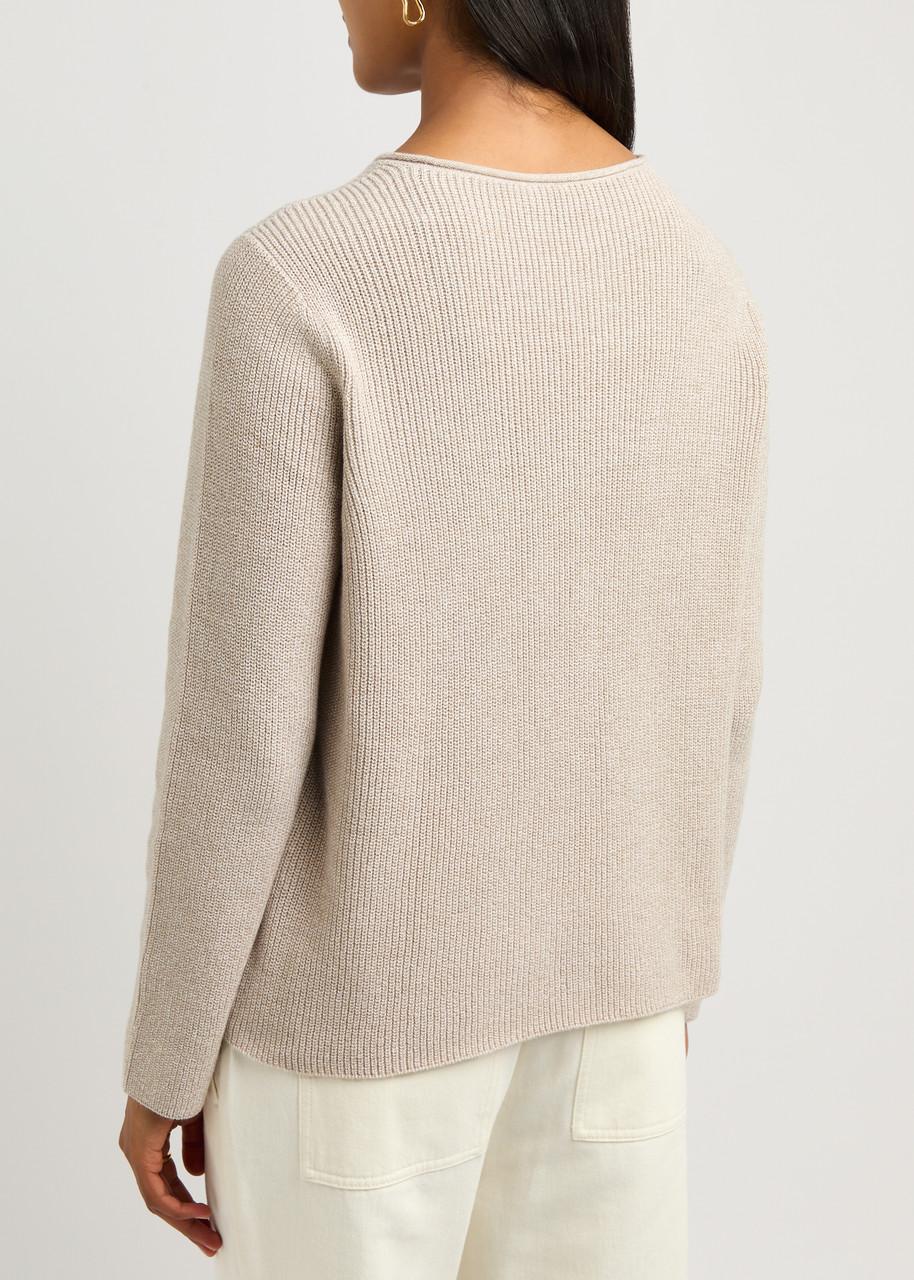 Ribbed cotton jumper