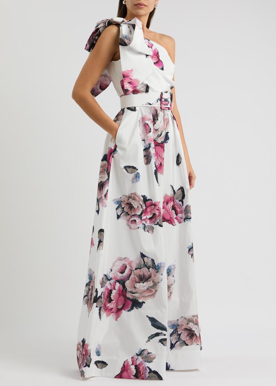 Aveline floral-print taffeta gown 